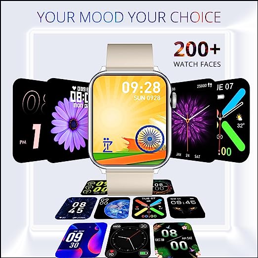 IZI Newly Launched Prime+ Smart Watch for Women, 1.78" AMOLED Display, BT Calling, DIY Watch Face Studio, Inbuilt Games, 200+ Sports Mode, Female Wellness, Menstrual Tracking, Sleep Monitor - IZI