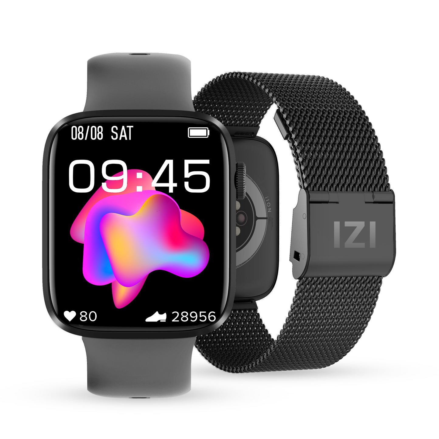 IZI Smart Pro 1.92" Retina Display Smart Watch for Women, Bluetooth Calling, Menstrual Tracking, Health Activity Tracker, AI Voice Assistant, 500+ WatchFaces, 5 Days Battery, 2 Premium Straps - IZI