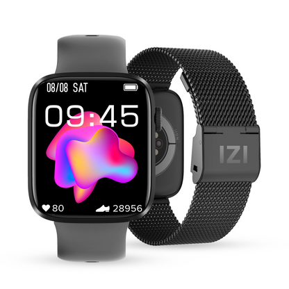 IZI Smart Pro 1.92" Retina Display Smart Watch for Women, Bluetooth Calling, Menstrual Tracking, Health Activity Tracker, AI Voice Assistant, 500+ WatchFaces, 5 Days Battery, 2 Premium Straps - IZI