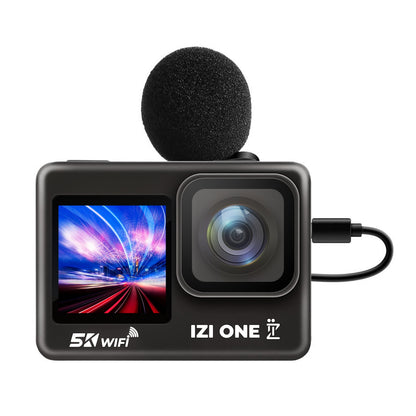 IZI Micro USB External Microphone HQ TrueAUDIO Exclusively – IZI ONE 5K Action Camera, Passive Noise Reduction, Convenient Clip, 1.5-Meter Cable - IZI