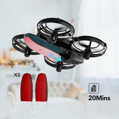 IZI PRO Nano Drone - 720P HD Camera, 2 Batteries, 360° Flip - IZI