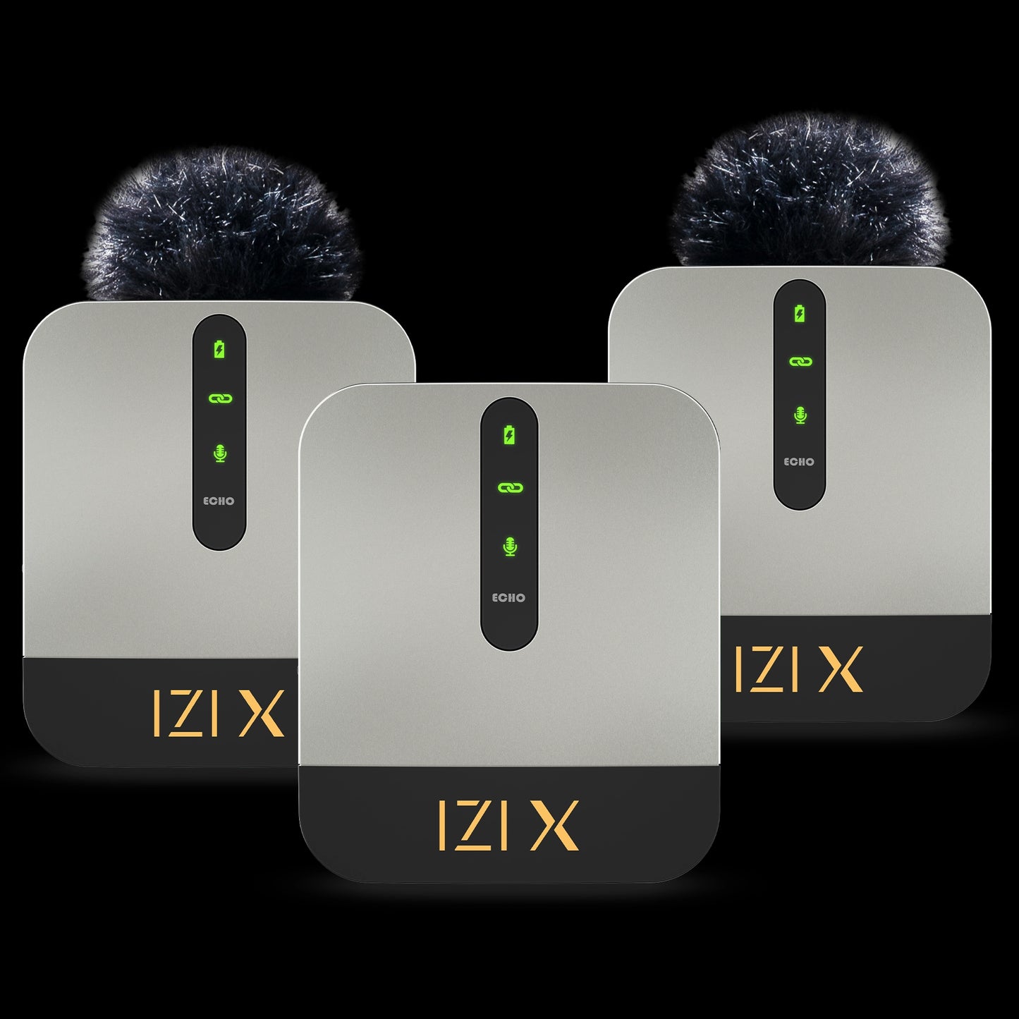 IZI X Dual Channel Wireless Microphone: 360° Omni, 120M Range, ANC, 15Hr Playback, Fast Charge