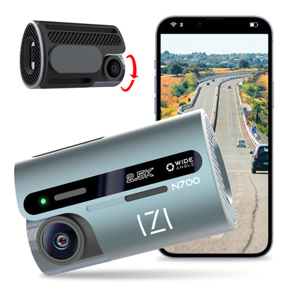 IZI N700 5 MP Car Dashboard Camera, 2.5K, Night Vision, WiFi, 512GB Storage Support