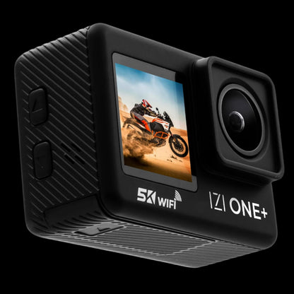 IZI ONE Plus 5K Action Camera – 6-Axis, 110ft Waterproof, Fast Charge