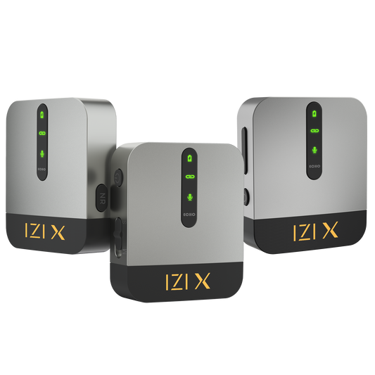 IZI X Wireless Microphone - 360° Omnidirectional, 120M Range, 15Hr life