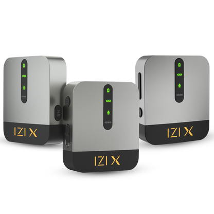 IZI X Wireless Microphone - 360° Omnidirectional, 120M Range, 15Hr Life