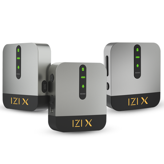 IZI X Wireless Microphone - 360° Omnidirectional, 120M Range, 15Hr Life