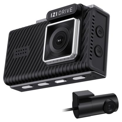 IZI DRIVE Plus 4K Dash Camera - Dual Channel, GPS, Night Vision - IZI