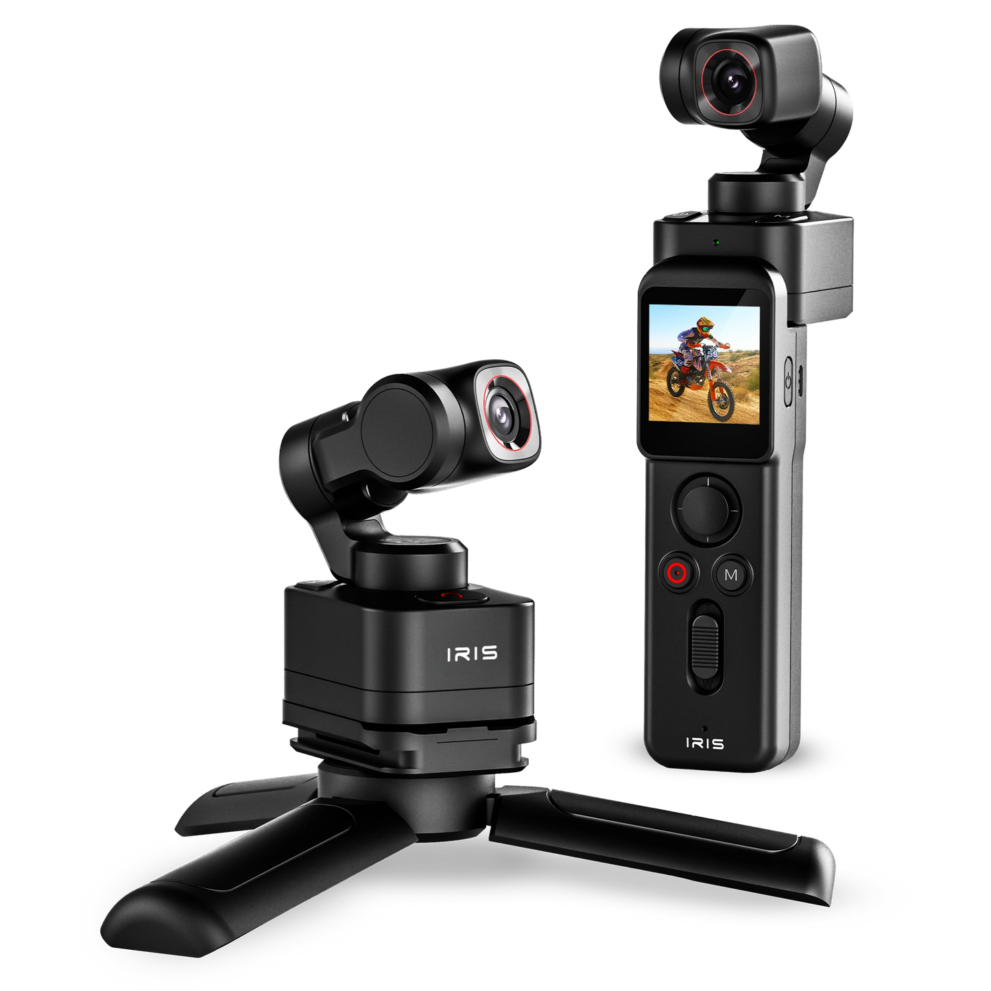 IZI IRIS Detachable Pocket Gimbal Vlogging Camera, 512GB Storage Supported, 160mins Battery, AI Tracking