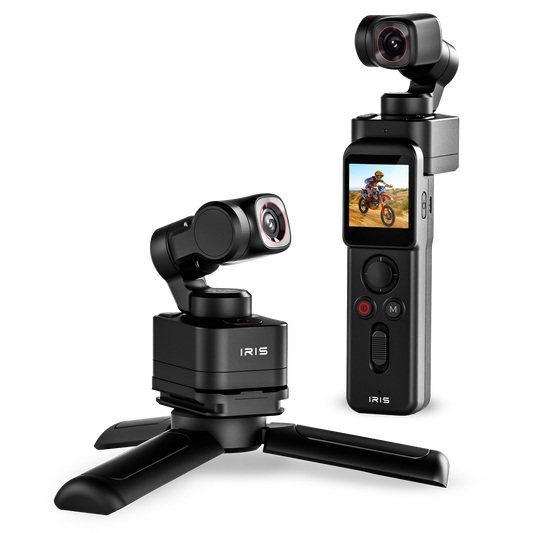 IZI IRIS Detachable Pocket Gimbal Vlogging Camera, 512GB Storage Supported, 160mins Battery, AI Tracking