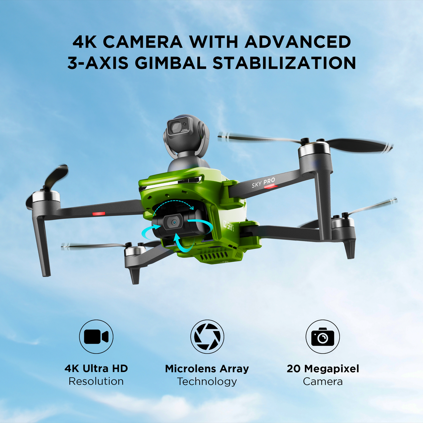 IZI Sky Pro 4K Drone Combo - 540° OA, 20MP, 96 Mins Flight