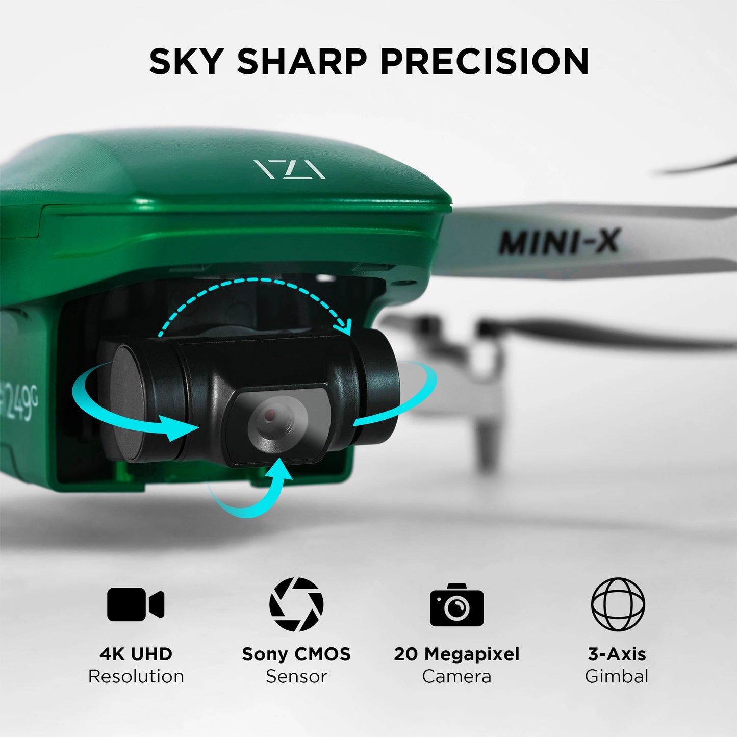 IZI Mini X Nano 4K Camera Drone - UHD 20M , GPS, 31-min Flight