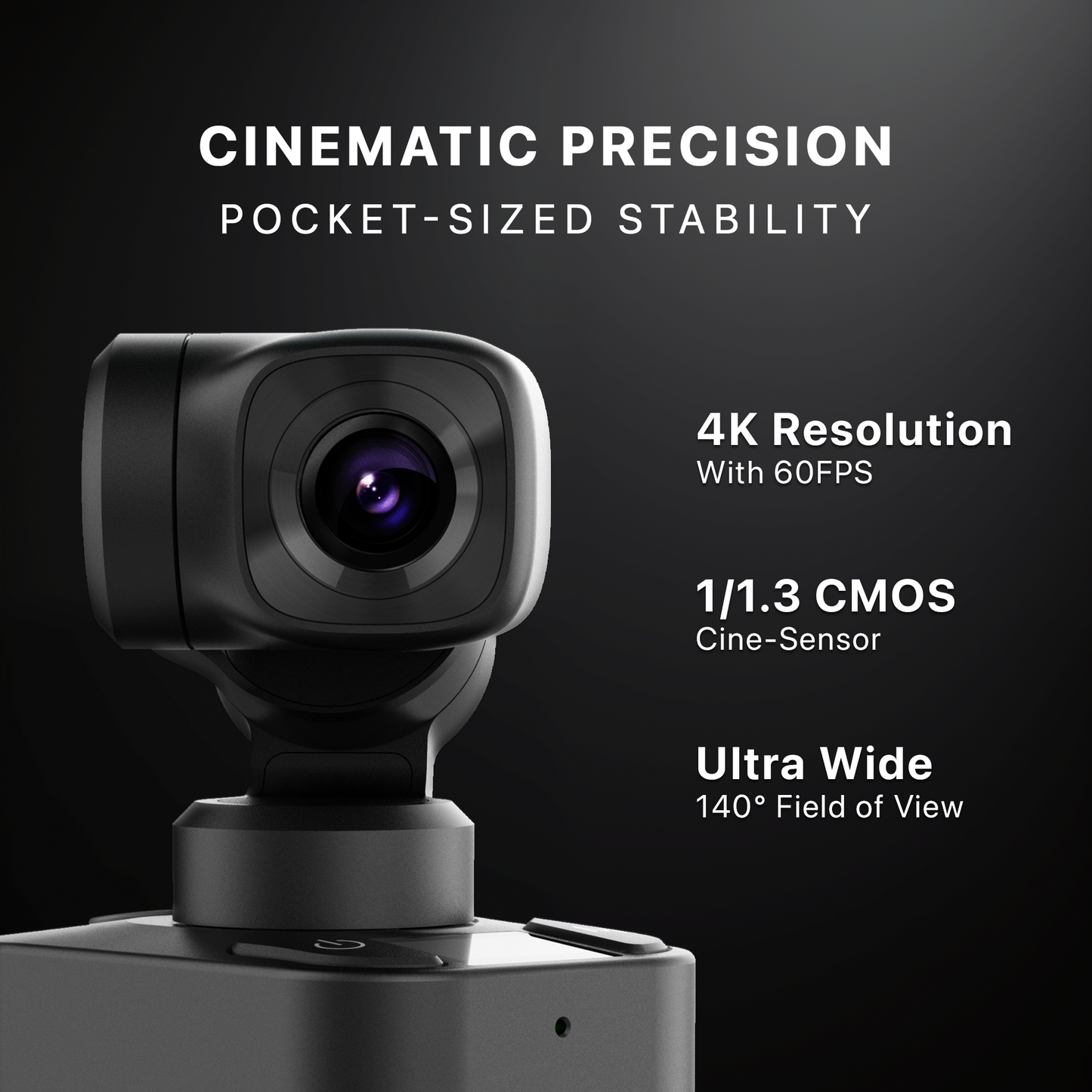 IZI IRIS Detachable Pocket Gimbal Camera, 512GB Storage Supported, 160mins Battery, AI Tracking