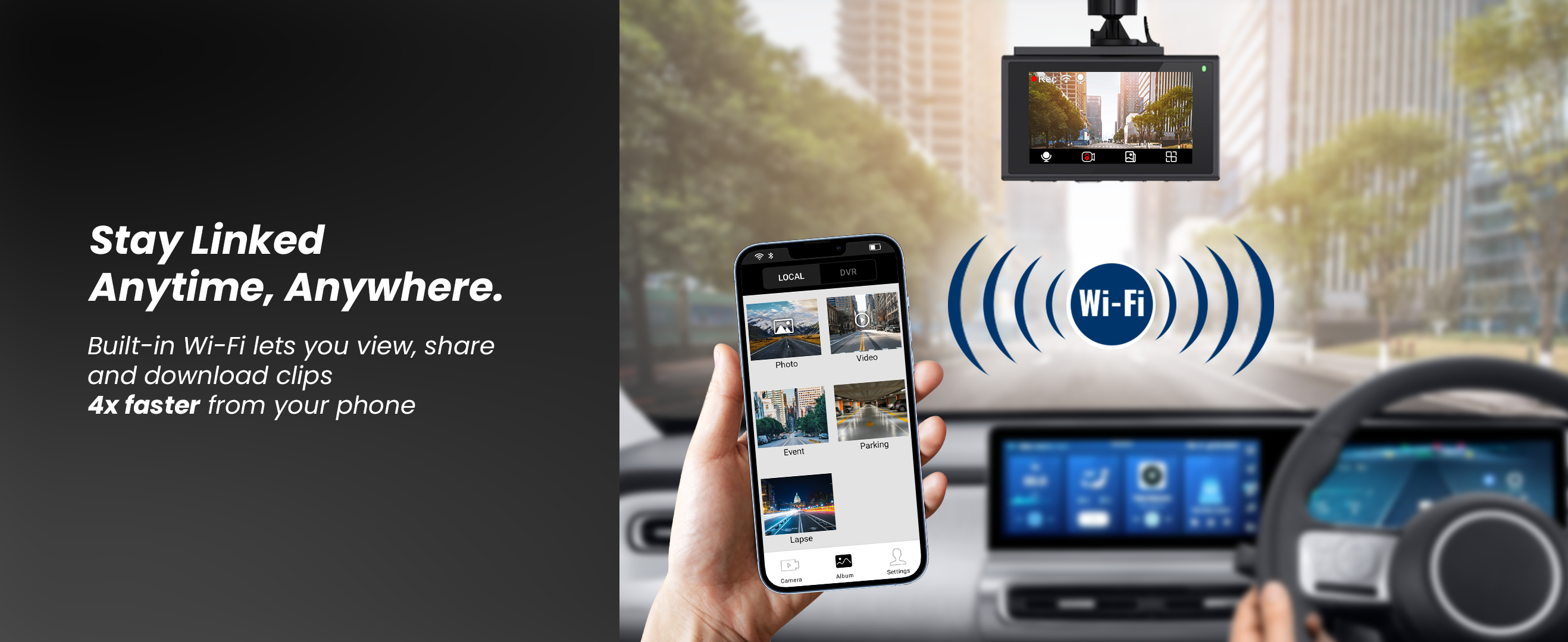 IZI DRIVE 4K Dash Camera with GPS, 3inch FHD Screen, 170° Wide Angle, –  izi-cart