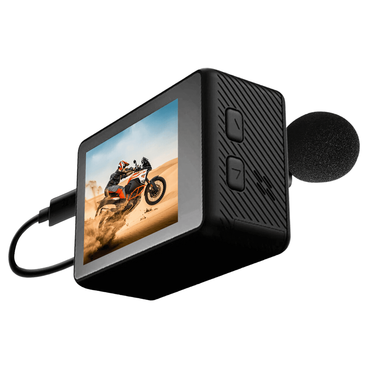 IZI ONE+ 5K Action Camera: Dual Screen, Waterproof, 48MP