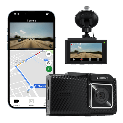 IZI DRIVE 4K Dash Camera with GPS, 3inch FHD Screen, 170° Wide Angle, Night Vision, G-Sensor, Wifi,  ADAS Enabled, Emergency Recording - izi-cart