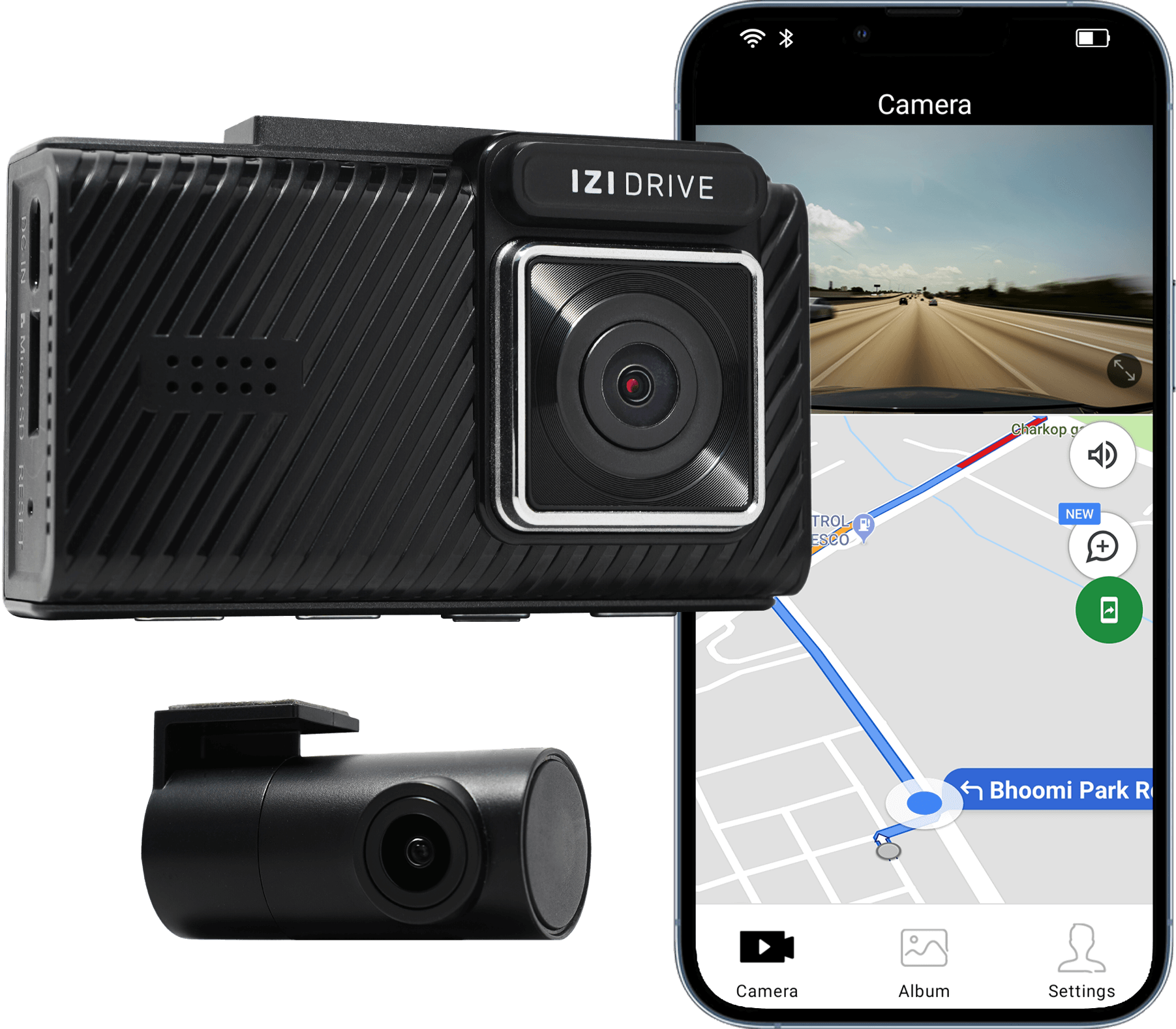 IZI DRIVE Plus 4K Dual Channel Dash Camera with GPS, 3inch FHD Screen, 170° Wide Angle, Night Vision, G-Sensor, Wifi, ADAS, Emergency Recording - izi-cart