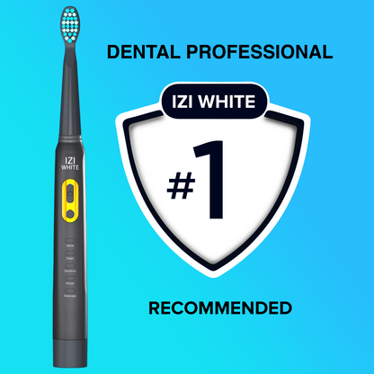 IZI White Ultra Sonic Whitening Electric Toothbrush | 360 Deep Clean | Electric Rechargeable Toothbrush for Adults | 40000 Stroke/Minute | 5 brushing modes | Smart Timer and 4 Brush Heads (Pack of 1)