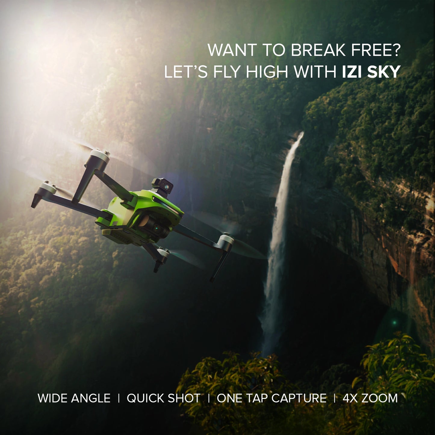 IZI Sky 4K Camera Drone - 360° OA, 20MP & 5KM Transmission