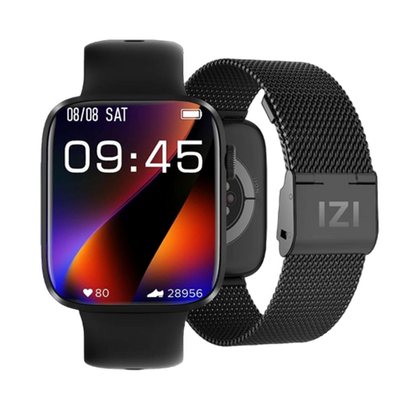 IZI 1.92"Smart Pro Retina Display Smart Watch for Men, Bluetooth Calling, AI Voice Assistant, Sports Mode, 24*7 Health Monitoring, BP, SPO2, IP68 ,500+ Watch Faces, 5 Days Battery, 2 Premium Straps - izi-cart