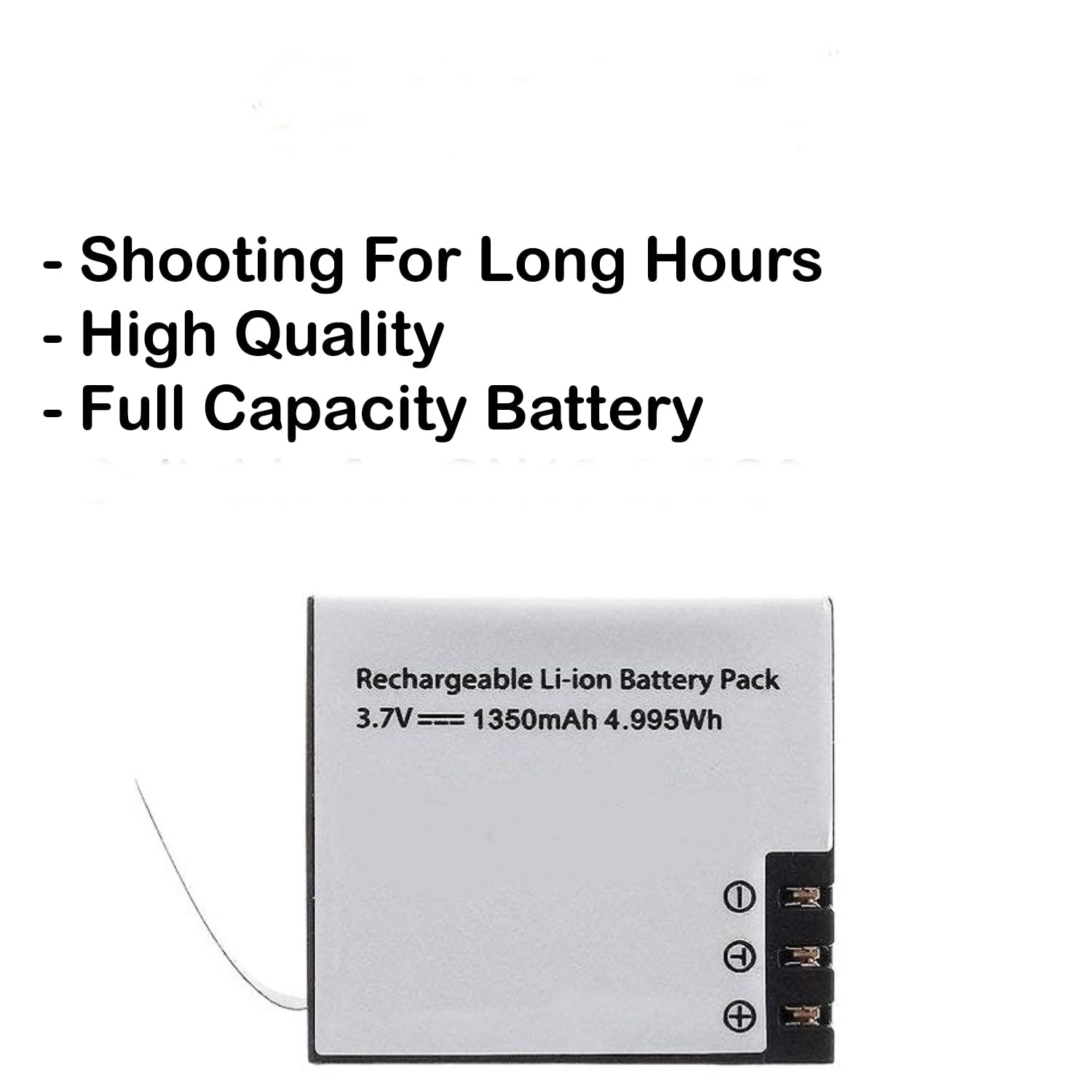 50 Mah Li-ion Rechargable and Replaceable Battery