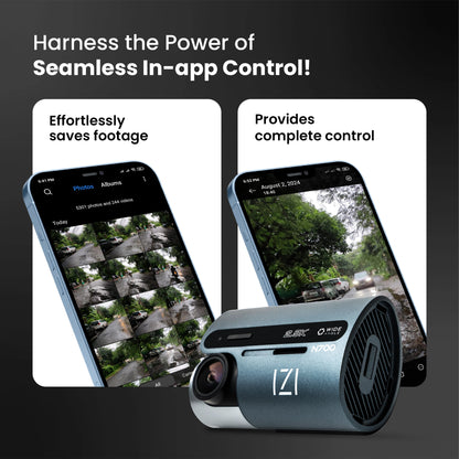 IZI N700 5 MP Car Dashboard Camera, 2.5K, Night Vision, WiFi, 512GB Storage Support