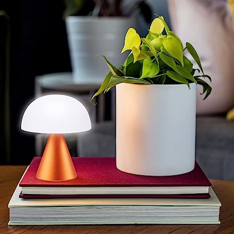 LEXON MINA LED Lamp: 24hr Battery, Water Resistant, Orange