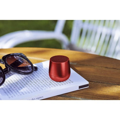 Lexon MINO+ 3W Mini Bluetooth Speaker, TWS & Selfie Remote (Dark Red)